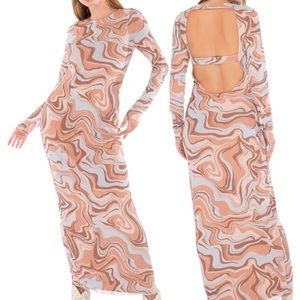 AFRM Alcove Dress in Neutral Marble Revolve XS